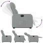 vidaXL Sillón eléctrico reclinable elevable de tela gris claro vidaXL Sillón eléctrico reclinable elevable de tela gris claro