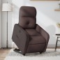 vidaXL Sillón eléctrico reclinable elevable de tela marrón oscuro vidaXL Sillón eléctrico reclinable elevable de tela marrón oscuro