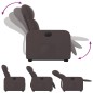 vidaXL Sillón eléctrico reclinable elevable de tela marrón oscuro vidaXL Sillón eléctrico reclinable elevable de tela marrón oscuro