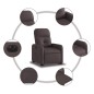 vidaXL Sillón eléctrico reclinable elevable de tela marrón oscuro vidaXL Sillón eléctrico reclinable elevable de tela marrón oscuro