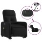 vidaXL Sillón de masaje eléctrico reclinable elevable tela negro