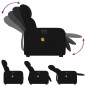 vidaXL Sillón de masaje eléctrico reclinable elevable tela negro