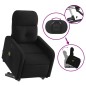 vidaXL Sillón de masaje eléctrico reclinable elevable tela negro