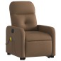 vidaXL Sillón de masaje eléctrico reclinable elevable tela marrón vidaXL Sillón de masaje eléctrico reclinable elevable tela marrón
