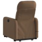vidaXL Sillón de masaje eléctrico reclinable elevable tela marrón vidaXL Sillón de masaje eléctrico reclinable elevable tela marrón