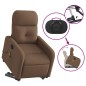 vidaXL Sillón de masaje eléctrico reclinable elevable tela marrón vidaXL Sillón de masaje eléctrico reclinable elevable tela marrón