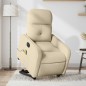 vidaXL Sillón de masaje eléctrico reclinable elevable tela crema vidaXL Sillón de masaje eléctrico reclinable elevable tela crema