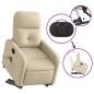 vidaXL Sillón de masaje eléctrico reclinable elevable tela crema vidaXL Sillón de masaje eléctrico reclinable elevable tela crema