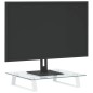 vidaXL Soporte de monitor vidrio templado y metal blanco 40x35x8 cm vidaXL Soporte de monitor vidrio templado y metal blanco 40x35x8 cm