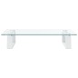 vidaXL Soporte de monitor vidrio templado y metal blanco 40x35x8 cm vidaXL Soporte de monitor vidrio templado y metal blanco 40x35x8 cm