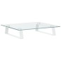 vidaXL Soporte de monitor vidrio templado y metal blanco 40x35x8 cm vidaXL Soporte de monitor vidrio templado y metal blanco 40x35x8 cm