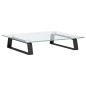 vidaXL Soporte de monitor vidrio templado y metal negro 40x35x8 cm vidaXL Soporte de monitor vidrio templado y metal negro 40x35x8 cm
