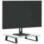 vidaXL Soporte de monitor vidrio templado y metal negro 40x35x8 cm vidaXL Soporte de monitor vidrio templado y metal negro 40x35x8 cm