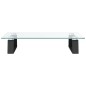 vidaXL Soporte de monitor vidrio templado y metal negro 40x35x8 cm vidaXL Soporte de monitor vidrio templado y metal negro 40x35x8 cm