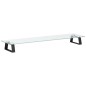 vidaXL Soporte de monitor vidrio templado y metal negro 80x20x8 cm vidaXL Soporte de monitor vidrio templado y metal negro 80x20x8 cm
