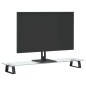 vidaXL Soporte de monitor vidrio templado y metal negro 80x20x8 cm vidaXL Soporte de monitor vidrio templado y metal negro 80x20x8 cm