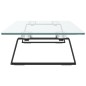 vidaXL Soporte de monitor vidrio templado y metal negro 80x20x8 cm vidaXL Soporte de monitor vidrio templado y metal negro 80x20x8 cm