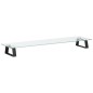 vidaXL Soporte de monitor vidrio templado y metal negro 80x20x8 cm vidaXL Soporte de monitor vidrio templado y metal negro 80x20x8 cm