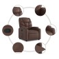 vidaXL Sillón reclinable elevable cuero sintético marrón vidaXL Sillón reclinable elevable cuero sintético marrón