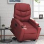 vidaXL Sillón reclinable elevable cuero artificial rojo tinto vidaXL Sillón reclinable elevable cuero artificial rojo tinto