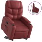 vidaXL Sillón reclinable elevable cuero artificial rojo tinto vidaXL Sillón reclinable elevable cuero artificial rojo tinto