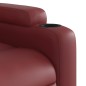 vidaXL Sillón reclinable elevable cuero artificial rojo tinto vidaXL Sillón reclinable elevable cuero artificial rojo tinto