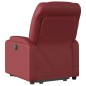 vidaXL Sillón reclinable de masaje de pie cuero artificial rojo tinto vidaXL Sillón reclinable de masaje de pie cuero artificial rojo tinto