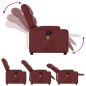 vidaXL Sillón reclinable de masaje de pie cuero artificial rojo tinto vidaXL Sillón reclinable de masaje de pie cuero artificial rojo tinto