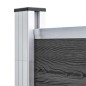 vidaXL Set de paneles de valla WPC negro 1830x(105-186) cm vidaXL Set de paneles de valla WPC negro 1830x(105-186) cm