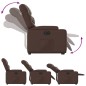 vidaXL Sillón reclinable elevable eléctrico de cuero sintético marrón vidaXL Sillón reclinable elevable eléctrico de cuero sintético marrón