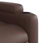 vidaXL Sillón reclinable elevable eléctrico de cuero sintético marrón vidaXL Sillón reclinable elevable eléctrico de cuero sintético marrón