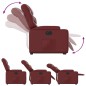 vidaXL Sillón elevable eléctrico cuero artificial rojo tinto vidaXL Sillón elevable eléctrico cuero artificial rojo tinto