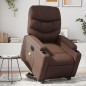 vidaXL Sillón de masaje elevable eléctrico cuero sintético marrón vidaXL Sillón de masaje elevable eléctrico cuero sintético marrón