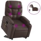 vidaXL Sillón de masaje elevable eléctrico cuero sintético marrón vidaXL Sillón de masaje elevable eléctrico cuero sintético marrón