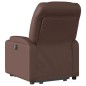 vidaXL Sillón de masaje elevable eléctrico cuero sintético marrón vidaXL Sillón de masaje elevable eléctrico cuero sintético marrón