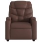 vidaXL Sillón de masaje elevable eléctrico cuero sintético marrón vidaXL Sillón de masaje elevable eléctrico cuero sintético marrón