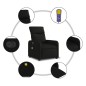 vidaXL Sillón reclinable de masaje eléctrico tela negro vidaXL Sillón reclinable de masaje eléctrico tela negro