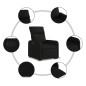 vidaXL Sillón reclinable elevable tela negro