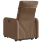 vidaXL Sillón reclinable elevable de tela marrón vidaXL Sillón reclinable elevable de tela marrón