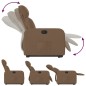 vidaXL Sillón reclinable elevable de tela marrón vidaXL Sillón reclinable elevable de tela marrón