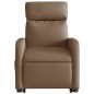 vidaXL Sillón reclinable elevable de tela marrón vidaXL Sillón reclinable elevable de tela marrón