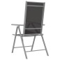 vidaXL Set de comedor para jardín 5 piezas aluminio plata y negro vidaXL Set de comedor para jardín 5 piezas aluminio plata y negro
