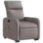 vidaXL Sillón reclinable de masaje elevable tela gris taupé vidaXL Sillón reclinable de masaje elevable tela gris taupé