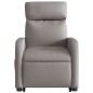 vidaXL Sillón reclinable de masaje elevable tela gris taupé vidaXL Sillón reclinable de masaje elevable tela gris taupé