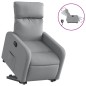 vidaXL Sillón eléctrico reclinable elevable de tela gris claro vidaXL Sillón eléctrico reclinable elevable de tela gris claro