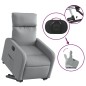 vidaXL Sillón eléctrico reclinable elevable de tela gris claro vidaXL Sillón eléctrico reclinable elevable de tela gris claro