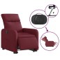 vidaXL Sillón eléctrico reclinable elevable de tela rojo tinto vidaXL Sillón eléctrico reclinable elevable de tela rojo tinto