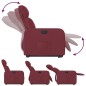 vidaXL Sillón eléctrico reclinable elevable de tela rojo tinto vidaXL Sillón eléctrico reclinable elevable de tela rojo tinto