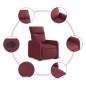 vidaXL Sillón eléctrico reclinable elevable de tela rojo tinto vidaXL Sillón eléctrico reclinable elevable de tela rojo tinto
