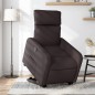vidaXL Sillón eléctrico reclinable elevable de tela marrón oscuro vidaXL Sillón eléctrico reclinable elevable de tela marrón oscuro